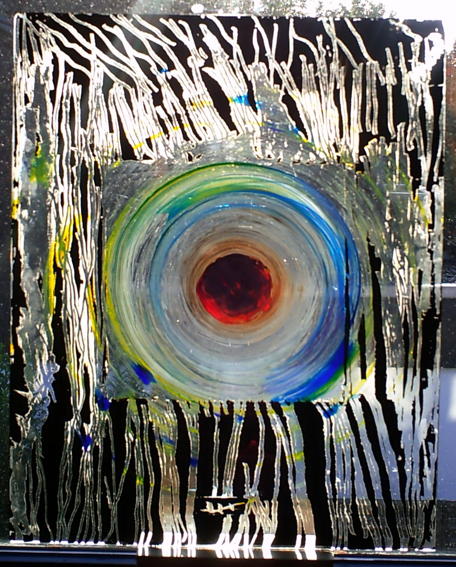 glasbild zauberwald